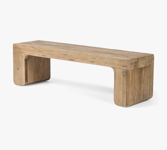 wood bench west elm