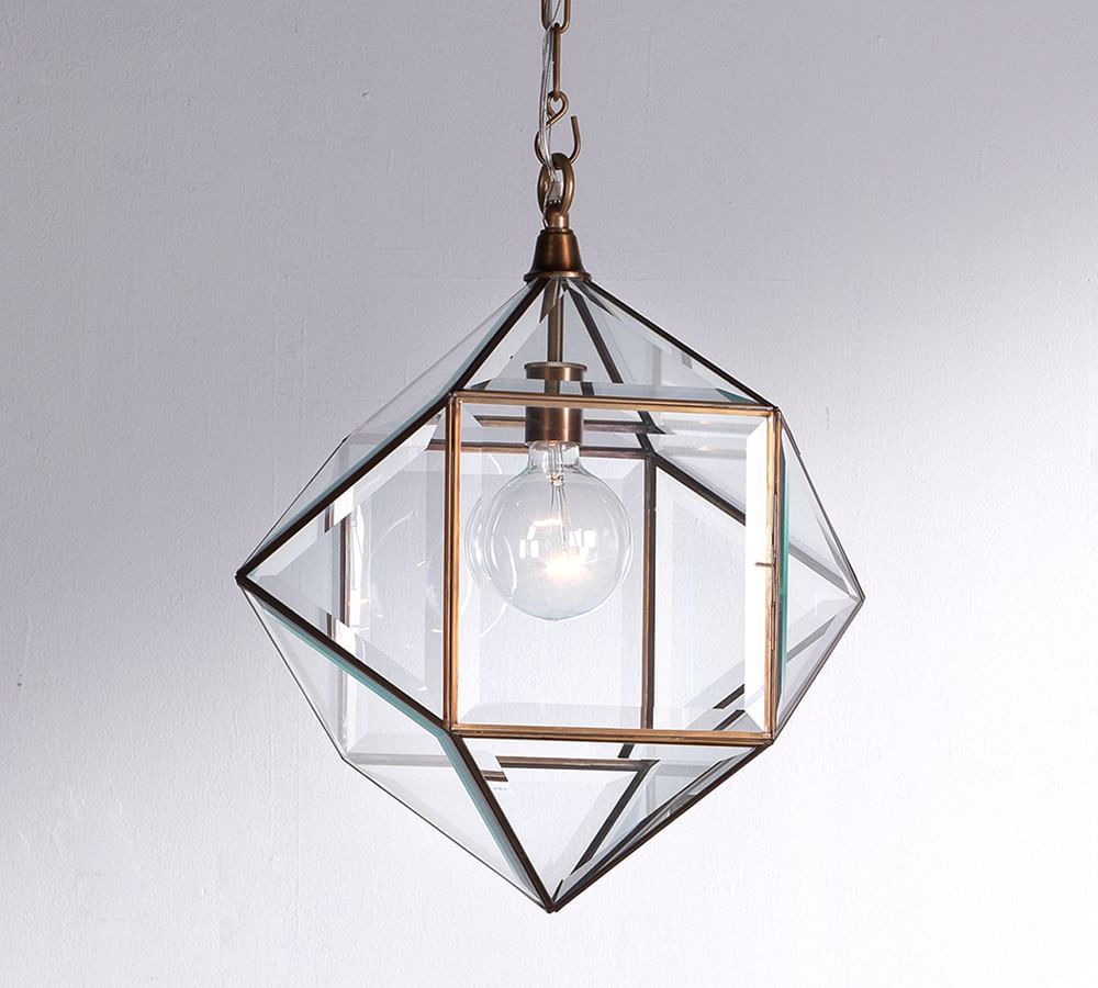 Serge Geometric Glass Pendant | Pottery 