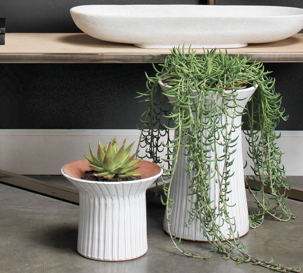 Gali Cream Pedestal Vase Pottery Barn