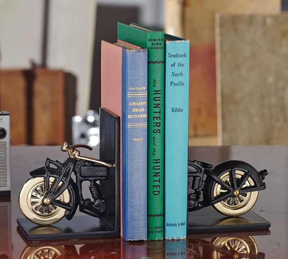 Motorcycle Bookends Pottery Barn