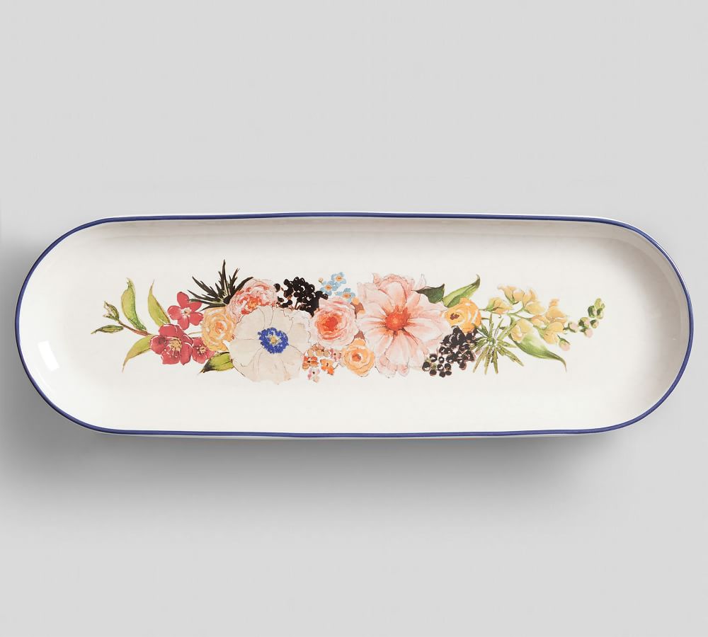Floral Serving Platter Pottery Barn