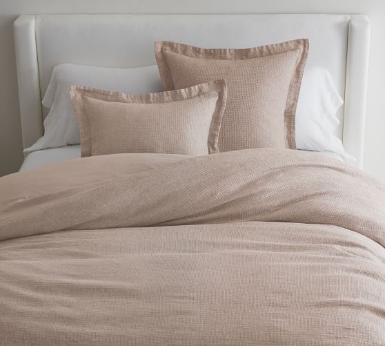 pottery barn waffle duvet cover