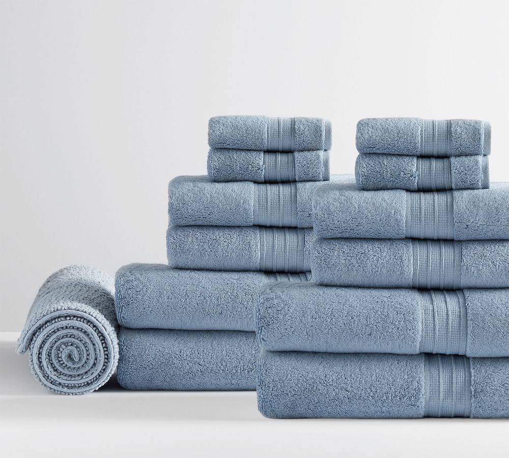 Hydrocotton Organic Towel Bundle With Bath Mat Set of 13 Pottery Barn