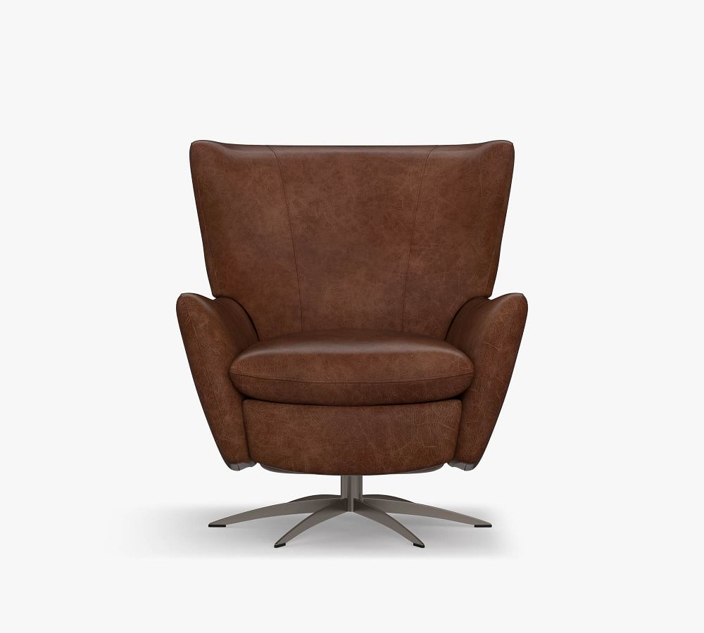 wells leather swivel chair