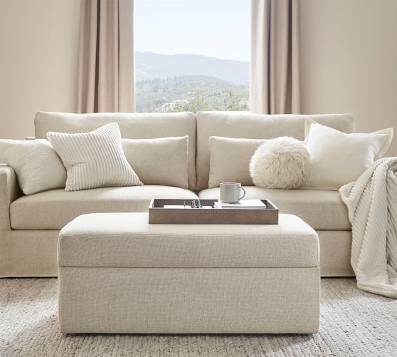 loveseat with ottoman pottery barn