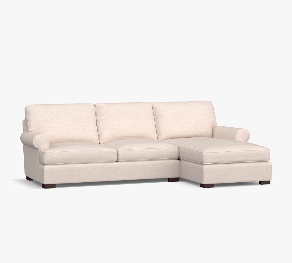 Townsend Roll Arm Upholstered Sofa Chaise Sectional Pottery Barn
