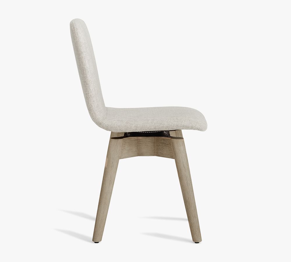 Zoe Upholstered Swivel Desk Chair Pottery Barn