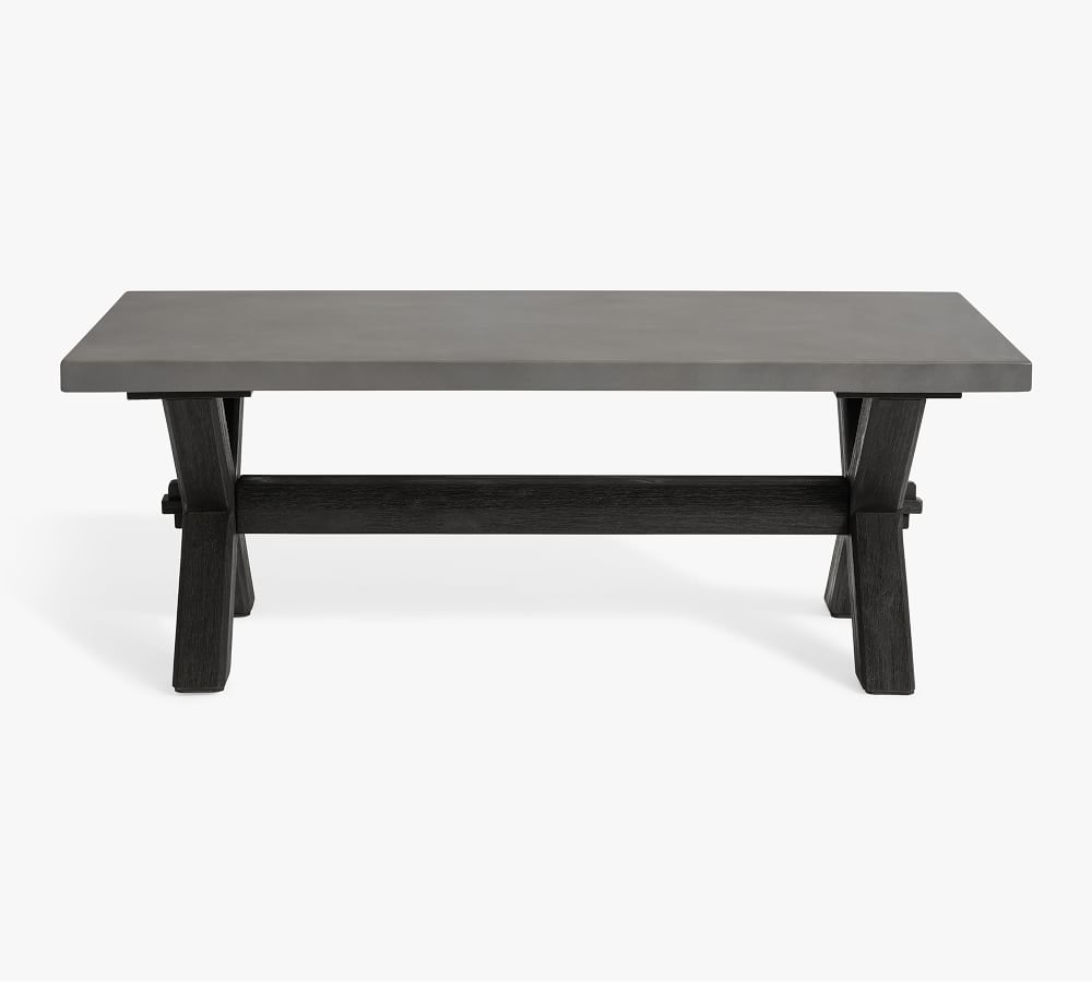 Abbott Indoor/Outdoor Concrete & FSC® Acacia Rectangular Coffee Table
