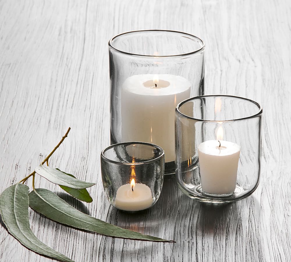 Modern Glass Votive Candleholders Coastal Pottery Barn