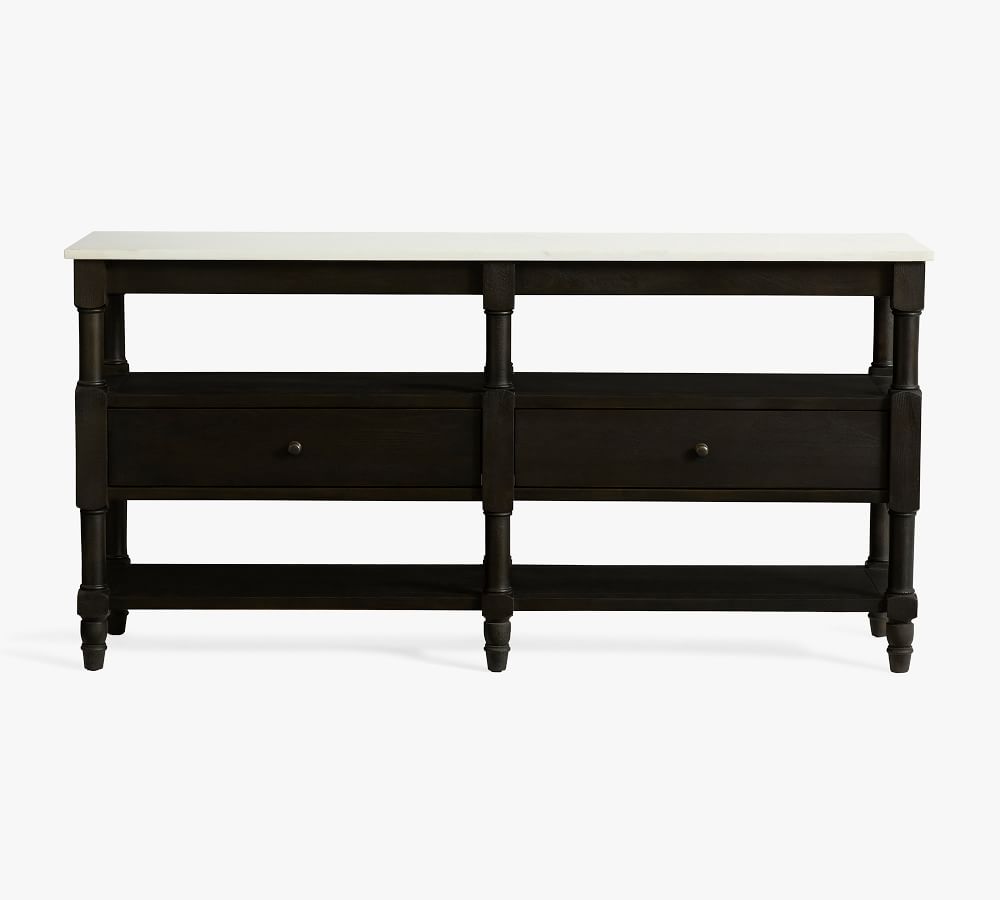 Alexandra 65" Marble Console Table Pottery Barn