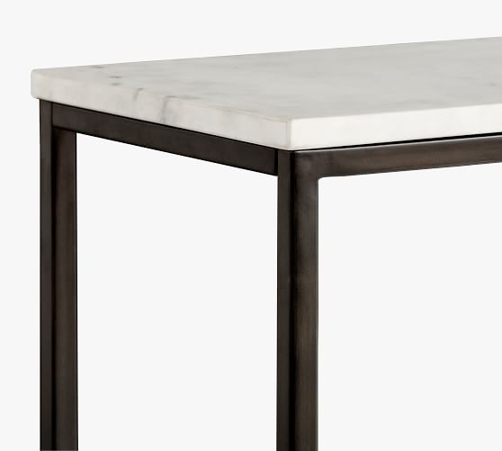 Delaney 36 Marble Console Table, 36 Inch High Console Table With Drawers