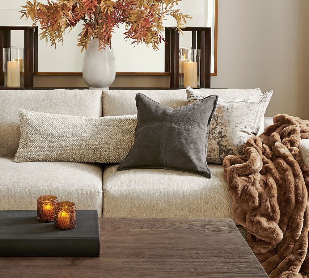 Zayden Printed Velvet Pillow Cover Pottery Barn