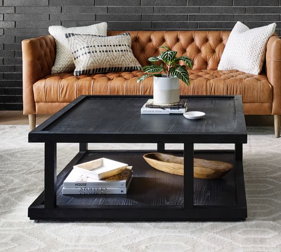 Modern 40 Square Coffee Table, Modern Farmhouse Square Coffee Tables