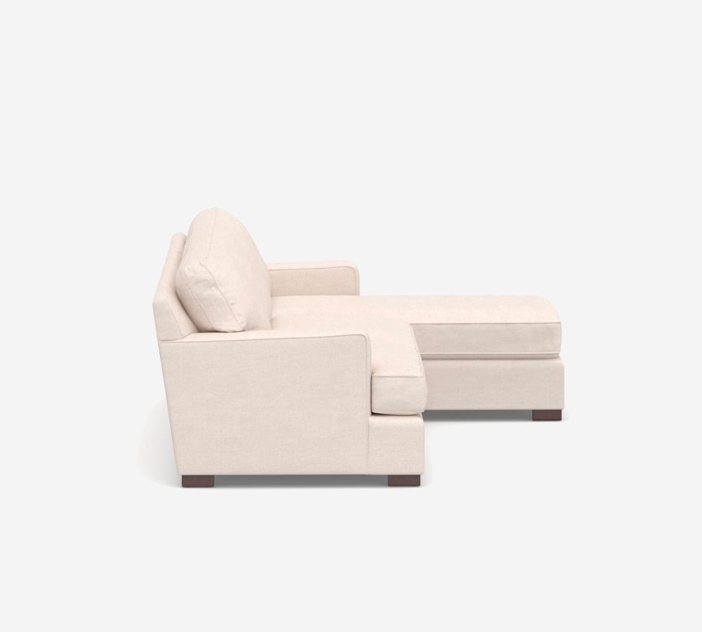 Townsend Upholstered Square Arm Sofa with Chaise Sectional Pottery Barn