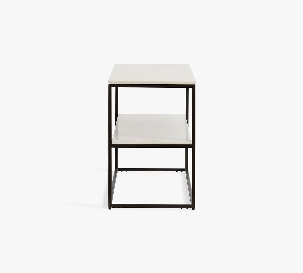 Delaney 42" Marble Media Console Pottery Barn