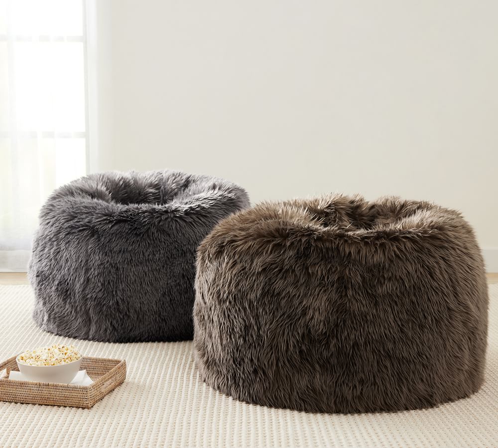 fur covered bean bag chairs