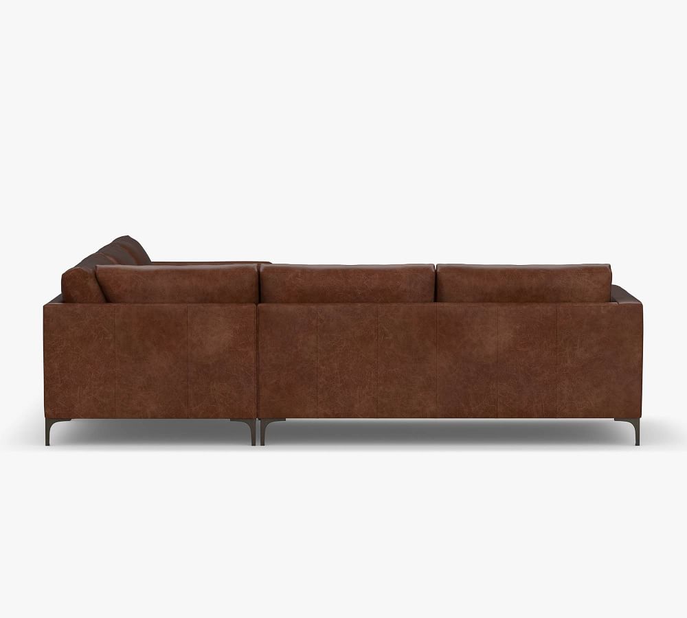 Jake Leather 3Piece LSectional Pottery Barn
