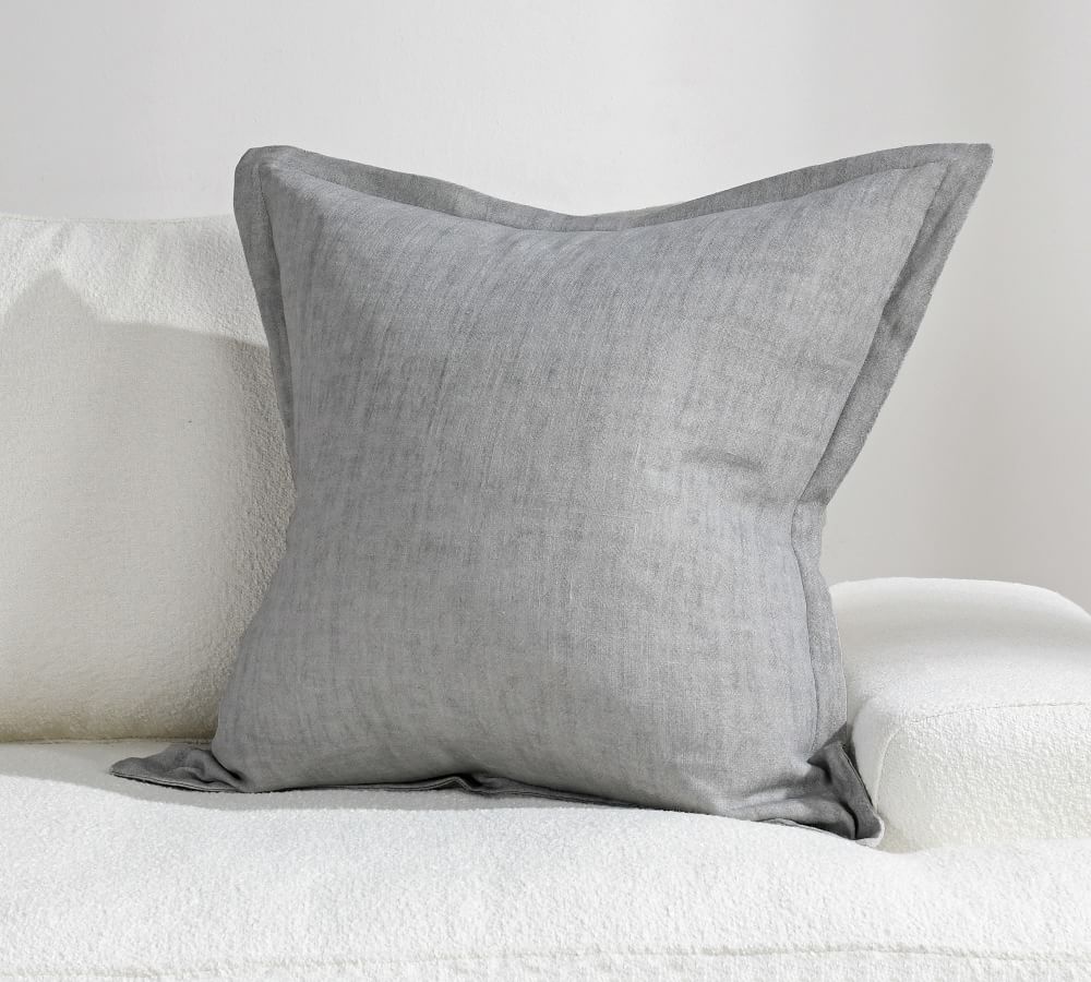 Carmelita Flax Linen Pillow Cover Pottery Barn