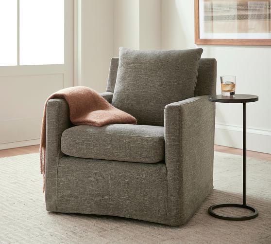 pottery barn emma swivel chair