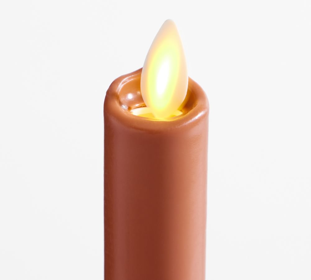 Premium Flickering Flameless Wax Taper Candle Pottery Barn