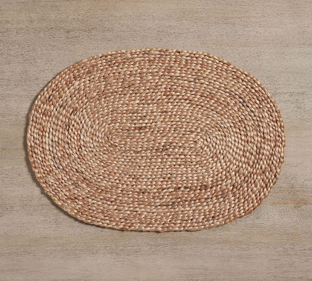 Mori Oval Coil Handwoven Jute Placemats Pottery Barn