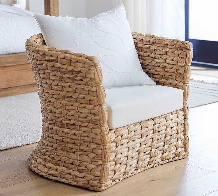 pottery barn seagrass armchair