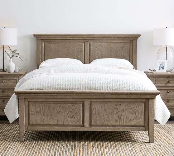 Hudson Bed Wooden Beds Pottery Barn, King Size Wood Panel Bed Frame