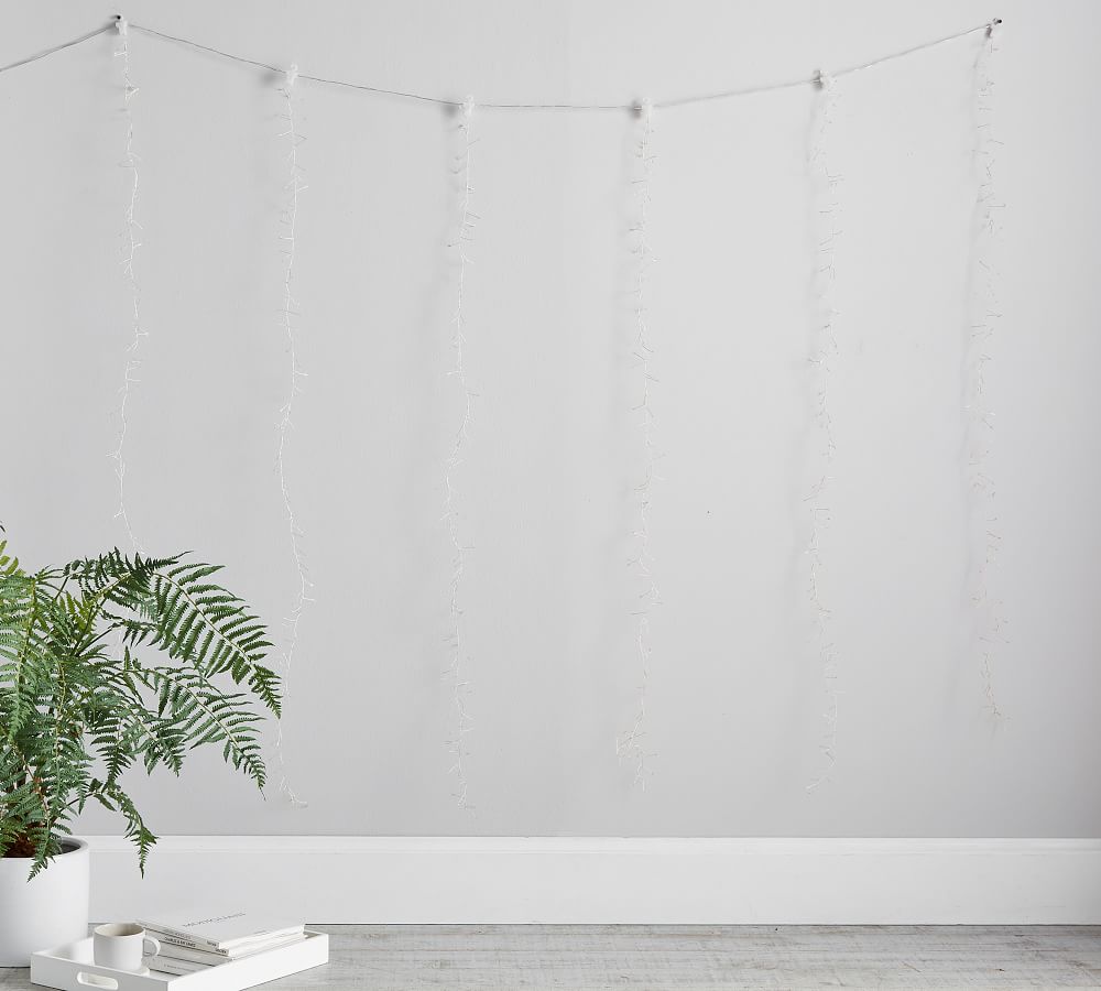 Curtain Rain String Lights Pottery Barn