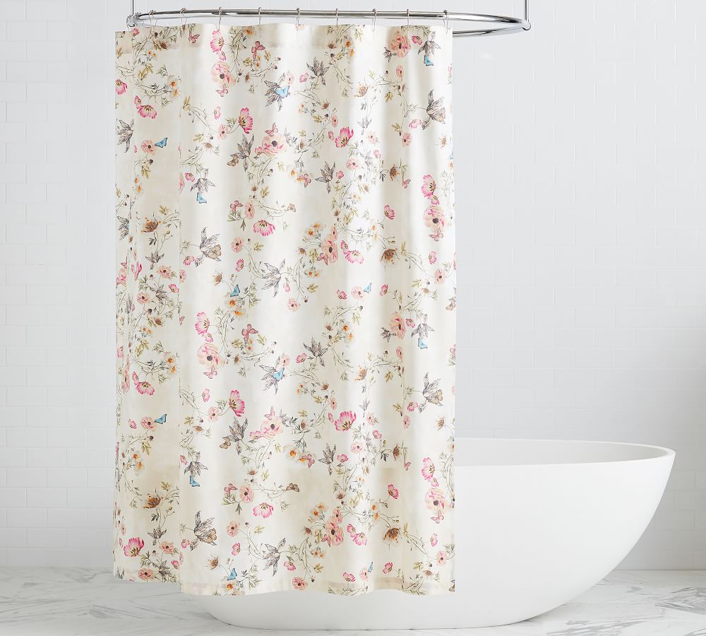 Monique Lhuillier Tuileries Organic Shower Curtain | Pottery Barn