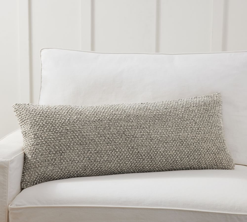 Hadley Textured Lumbar Pillow Cover Pottery Barn
