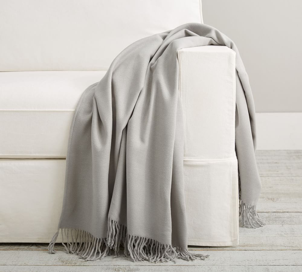 Personalized HandKnotted Fringe Throws Pottery Barn