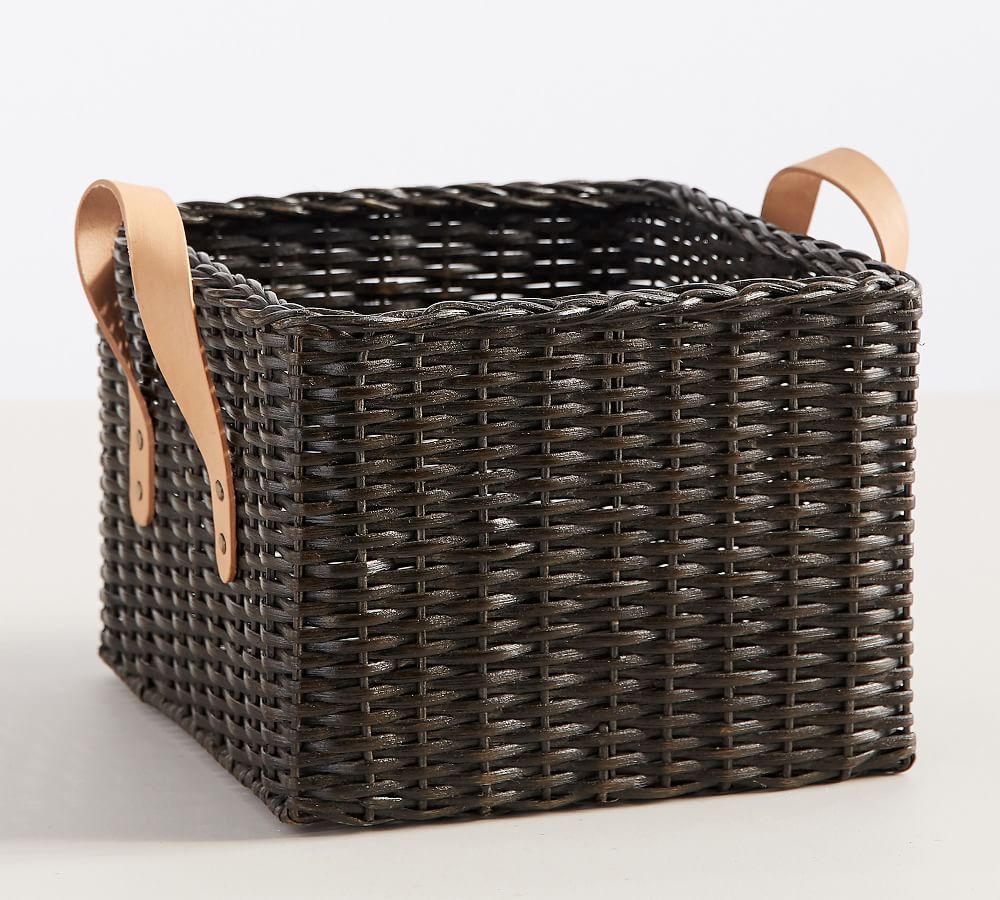 Austin Woven Utility Basket - Distressed Black | Pottery Barn