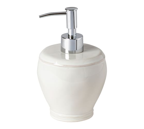 Ceramic Soap Dispenser Plain White 4.25" Lot of 6 