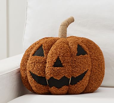 Jack-O-Lantern Pumpkin Pillow | Pottery Barn