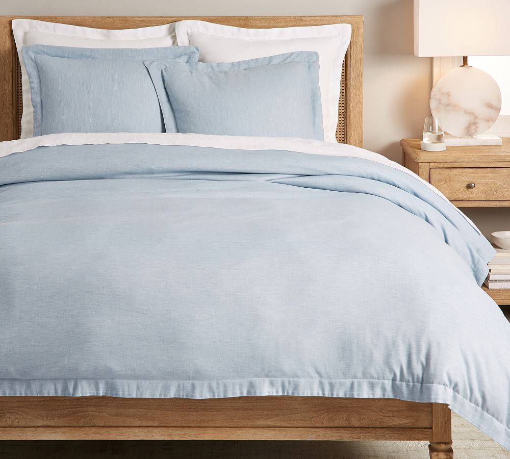 pottery barn soft cotton duvet cover