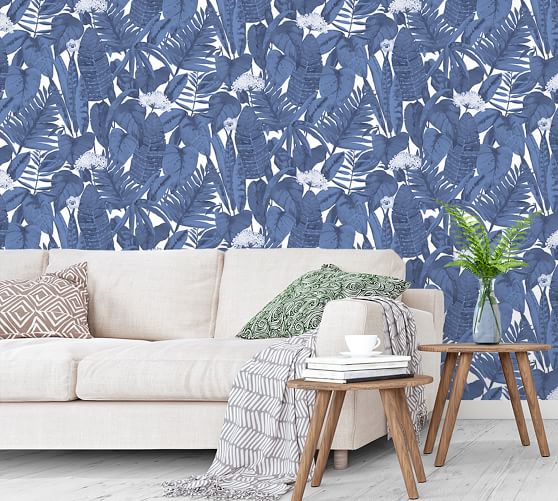 Repositionable removable wallpaper Black and white wet leaves photo wallpaper Peel & Stick Self adhesive
