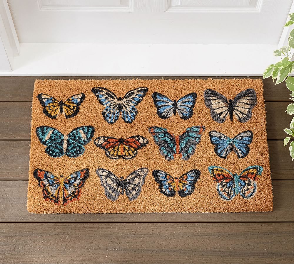 Spring Butterfly Doormat Pottery Barn