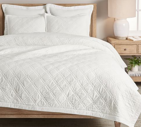 Washed Sateen Handcrafted Quilt & Shams | Pottery Barn