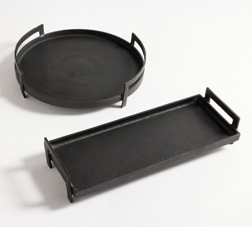 Barrett Cast Candle Decorative Tray Pottery Barn