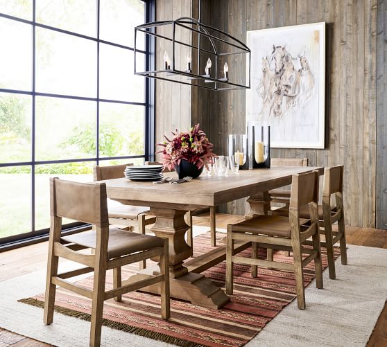 oak extending dining set