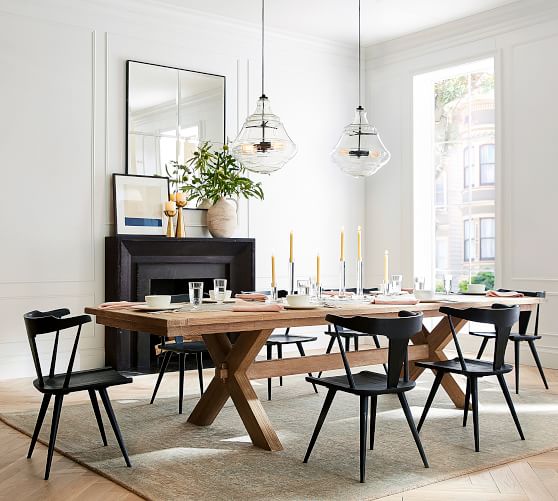 pottery barn black dining table