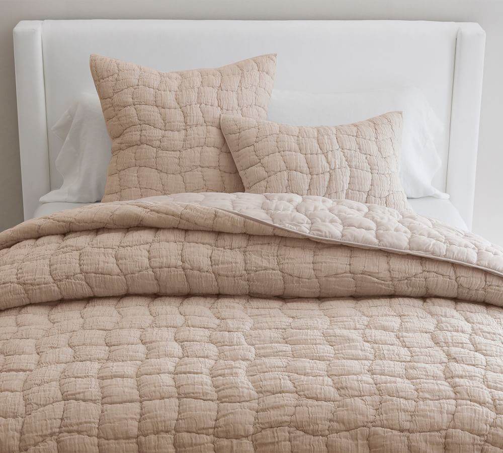 Cloud Linen Handcrafted Quilted Sham | Pottery Barn