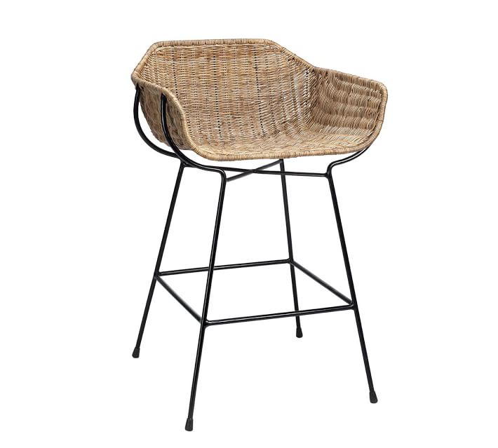 rattan stools counter