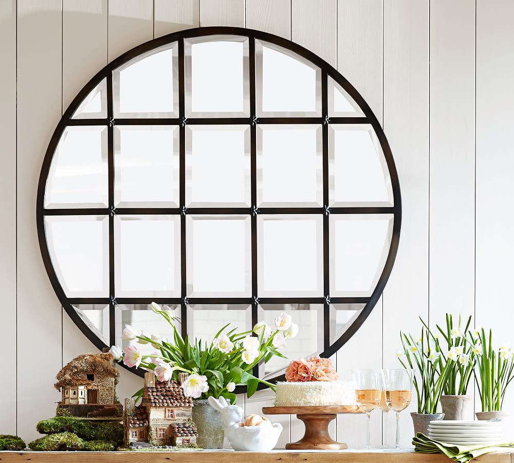 Eagan Multipanel Round Wall Mirror 44" Pottery Barn