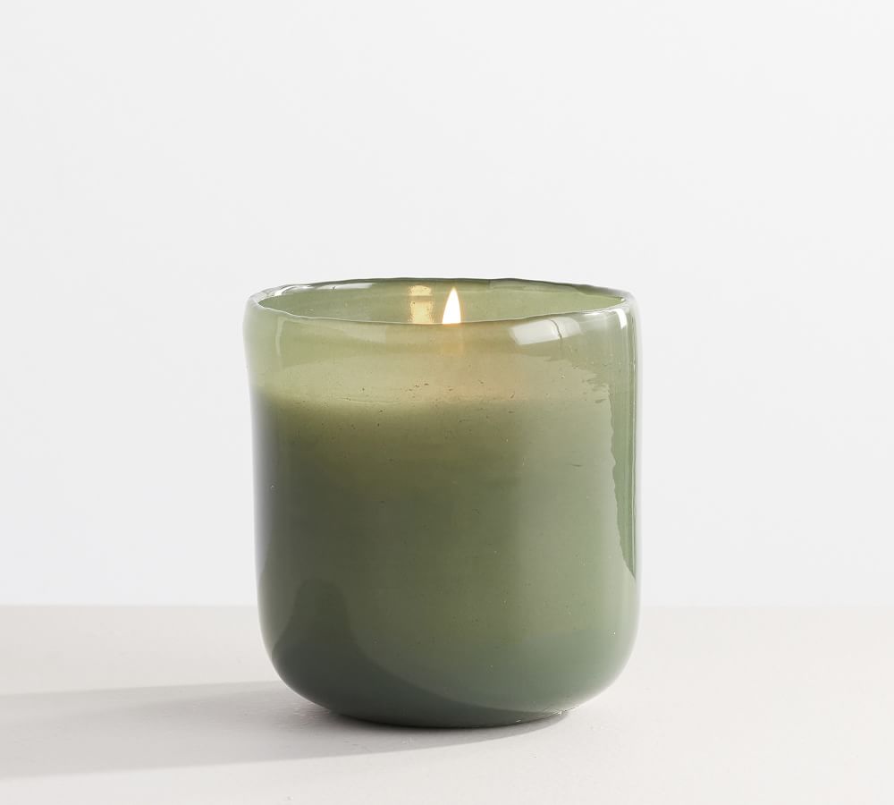 Modern Glass Candle - White Cedar & Tonka Bean | Pottery Barn