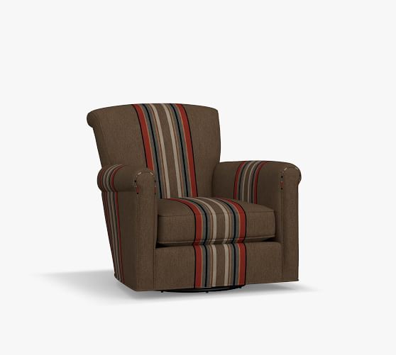 plaid swivel chair