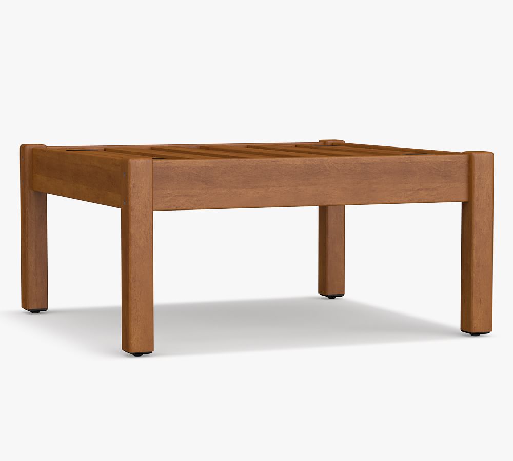 Chatham FSC® Mahogany Square Ottoman Pottery Barn