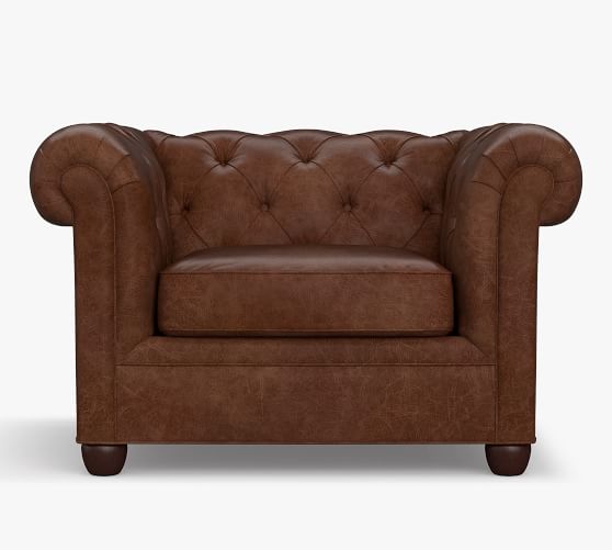 pottery barn chesterfield chair