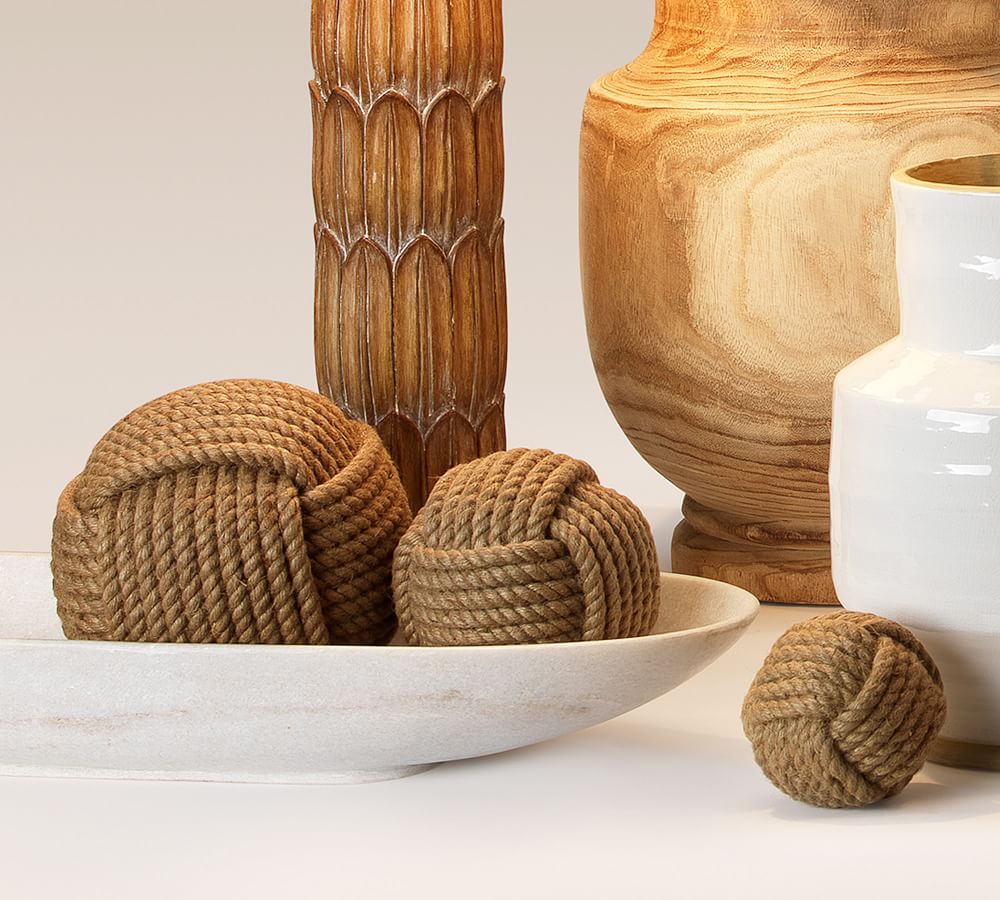 Decorative Jute Balls, Set of 3 Pottery Barn
