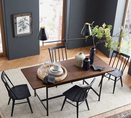 pottery barn dining chairs black